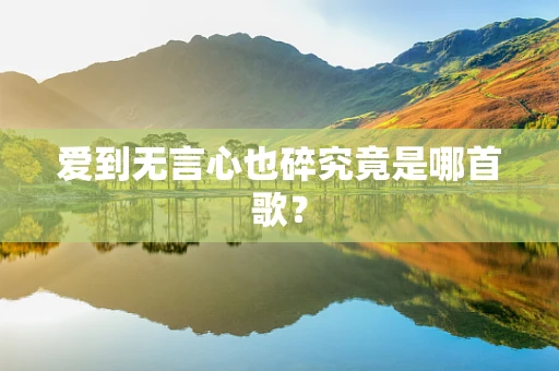 爱到无言心也碎究竟是哪首歌？