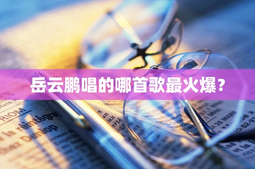 岳云鹏唱的哪首歌最火爆？