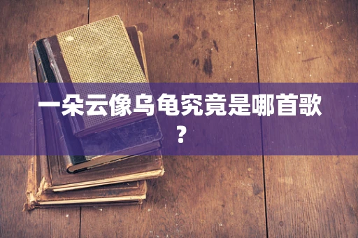 一朵云像乌龟究竟是哪首歌？