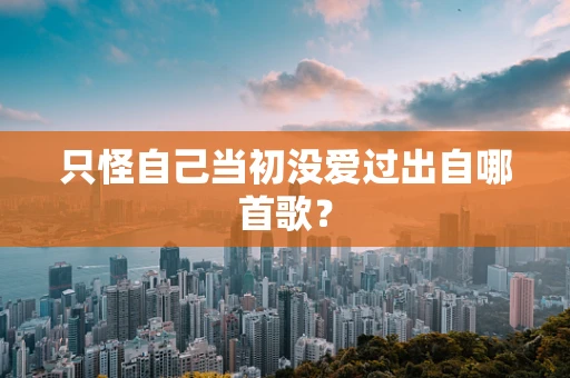 只怪自己当初没爱过出自哪首歌？