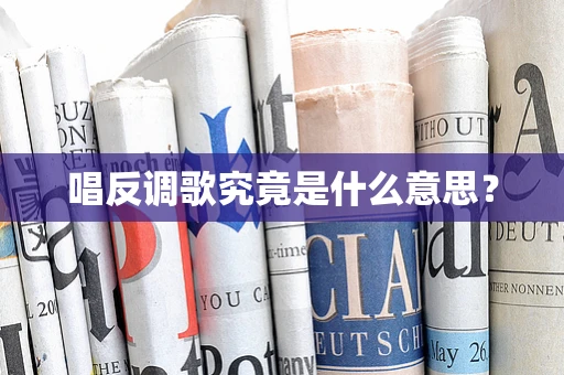 唱反调歌究竟是什么意思？