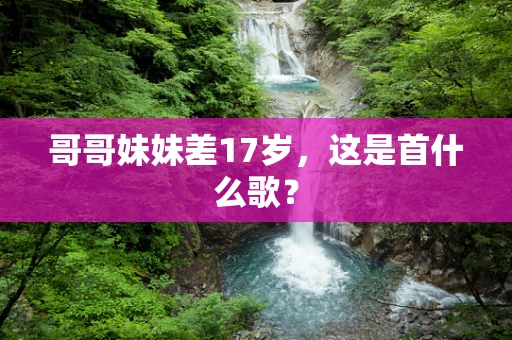 哥哥妹妹差17岁，这是首什么歌？