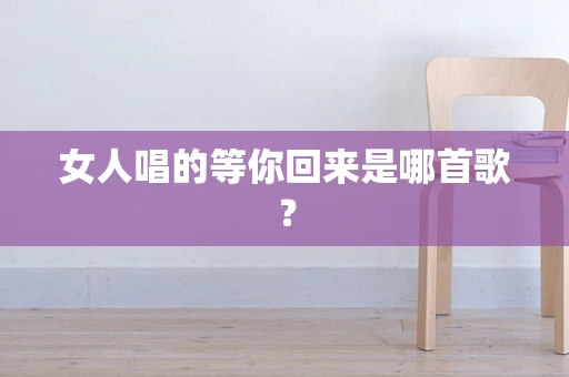 女人唱的等你回来是哪首歌？