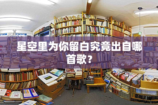 星空里为你留白究竟出自哪首歌？