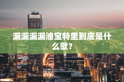 漏漏漏漏油宝特里到底是什么歌？