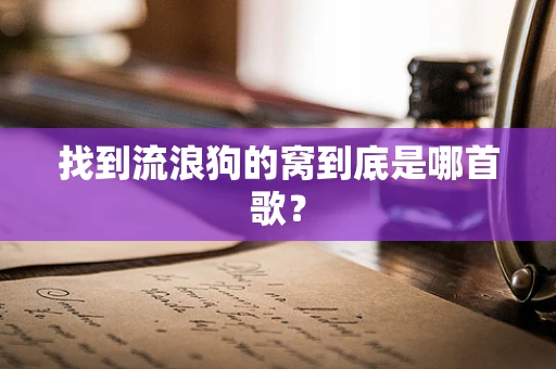 找到流浪狗的窝到底是哪首歌？