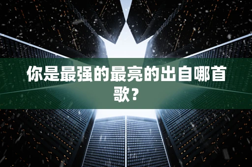 你是最强的最亮的出自哪首歌？