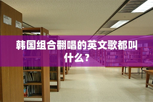 韩国组合翻唱的英文歌都叫什么？