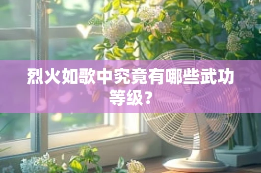 烈火如歌中究竟有哪些武功等级？