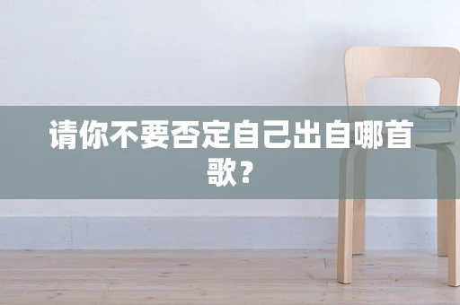 请你不要否定自己出自哪首歌？