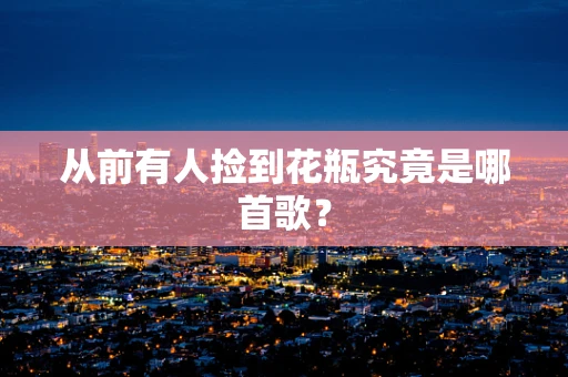 从前有人捡到花瓶究竟是哪首歌？