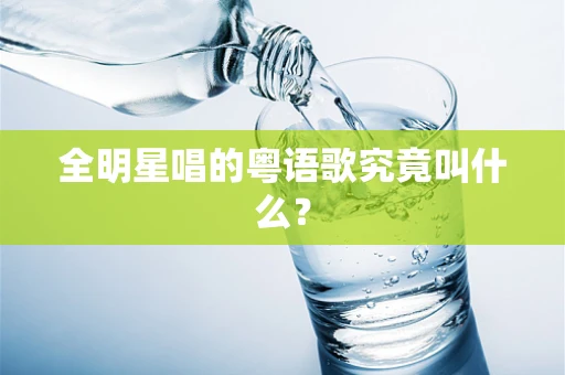全明星唱的粤语歌究竟叫什么？