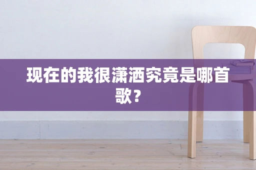 现在的我很潇洒究竟是哪首歌？