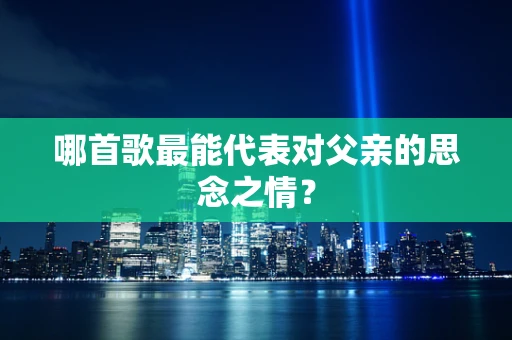 哪首歌最能代表对父亲的思念之情？