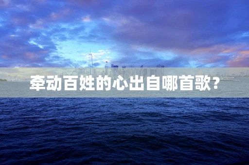 牵动百姓的心出自哪首歌？