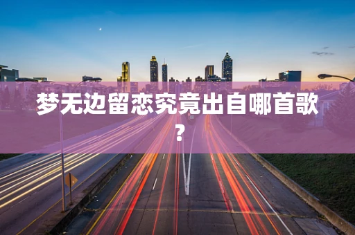 梦无边留恋究竟出自哪首歌？