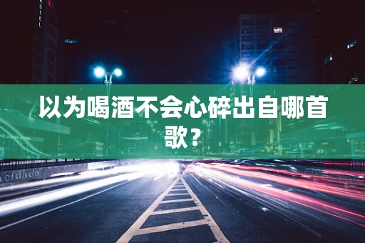 以为喝酒不会心碎出自哪首歌？
