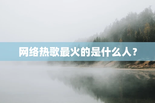 网络热歌最火的是什么人？