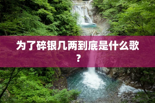 为了碎银几两到底是什么歌？