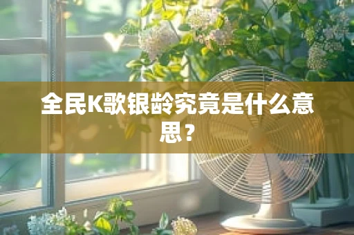 全民K歌银龄究竟是什么意思？