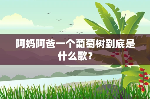 阿妈阿爸一个葡萄树到底是什么歌？