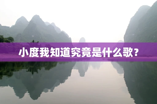 小度我知道究竟是什么歌？
