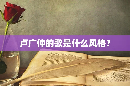 卢广仲的歌是什么风格？