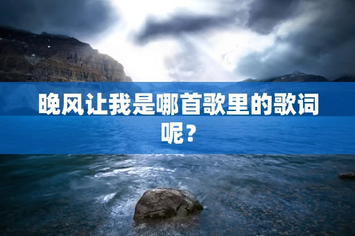 晚风让我是哪首歌里的歌词呢？