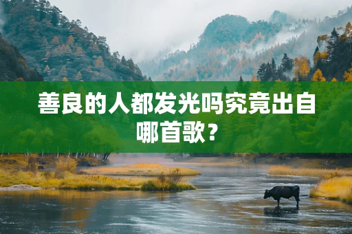 善良的人都发光吗究竟出自哪首歌？