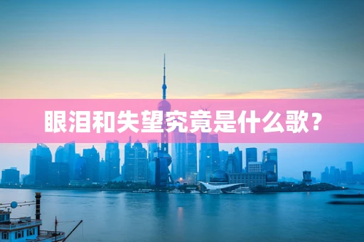 眼泪和失望究竟是什么歌？