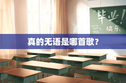 真的无语是哪首歌？