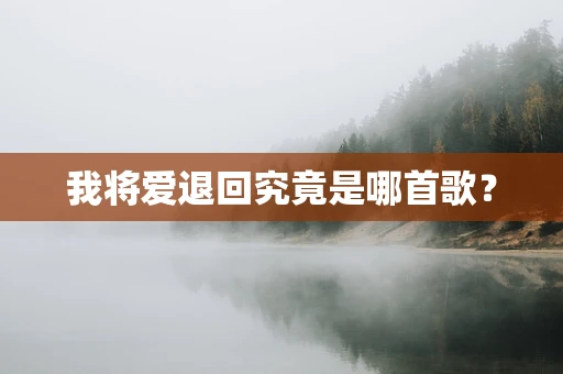 我将爱退回究竟是哪首歌？