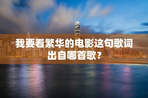 我要看繁华的电影这句歌词出自哪首歌？