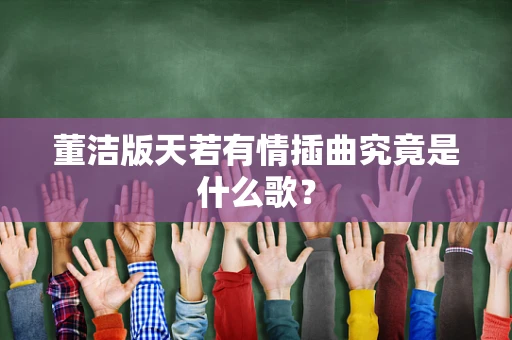 董洁版天若有情插曲究竟是什么歌？