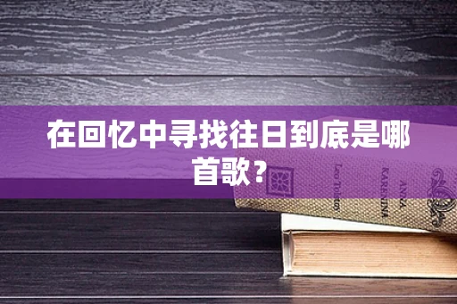 在回忆中寻找往日到底是哪首歌？