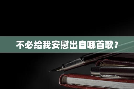 不必给我安慰出自哪首歌？