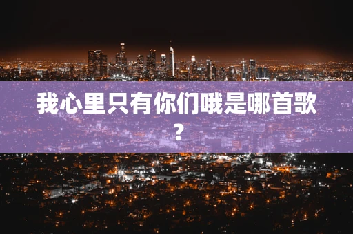 我心里只有你们哦是哪首歌？