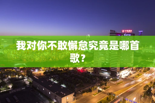 我对你不敢懈怠究竟是哪首歌？