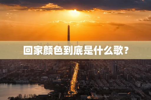 回家颜色到底是什么歌？