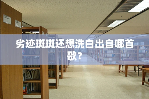 劣迹斑斑还想洗白出自哪首歌？