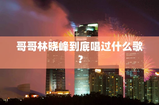哥哥林晓峰到底唱过什么歌？