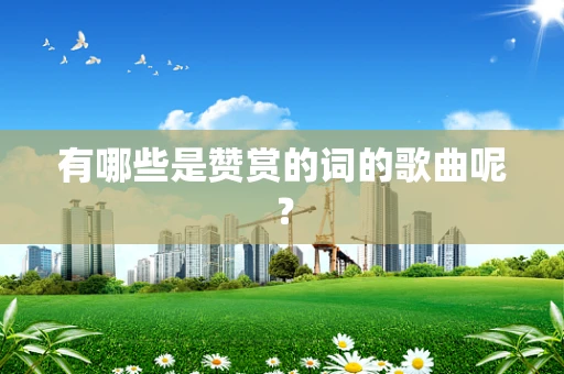 有哪些是赞赏的词的歌曲呢？