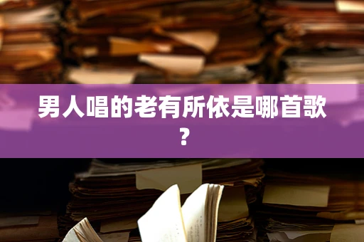 男人唱的老有所依是哪首歌？