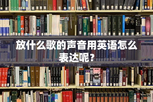 放什么歌的声音用英语怎么表达呢？