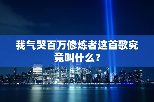 我气哭百万修炼者这首歌究竟叫什么？