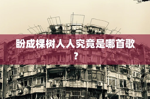 盼成棵树人人究竟是哪首歌？