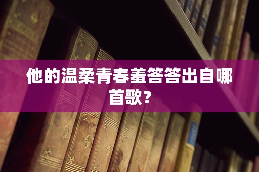 他的温柔青春羞答答出自哪首歌？