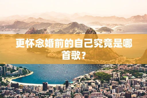 更怀念婚前的自己究竟是哪首歌？