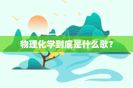 物理化学到底是什么歌？
