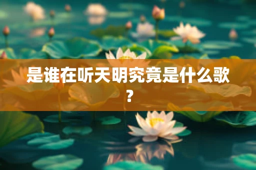 是谁在听天明究竟是什么歌？